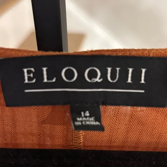 Eloquii Long Sleeve Rust Dress size 14 - Picture 2 of 4